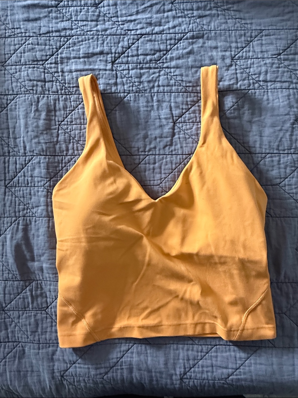 lululemon athletica V-Neck Sleeveless Crop Tank in Mustard